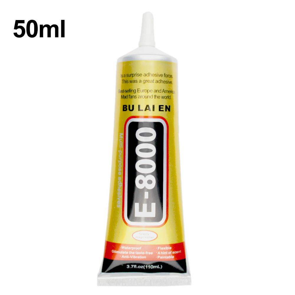 50ml E8000 multiusos Universal pegamento coche DIY cuero adhesivo diamante pegamento para joyería auricular sellador teléfono móvil pantalla: 50ml