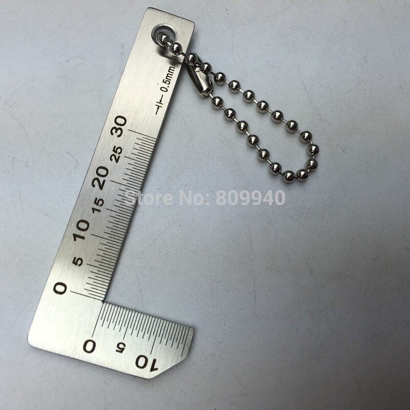 0-15mm Stainless Steel Chamfer Gauge Ruler 90 Degree Ruler Right Angle Esquadro 0.5mm Accuracy Pocket Welding Tool