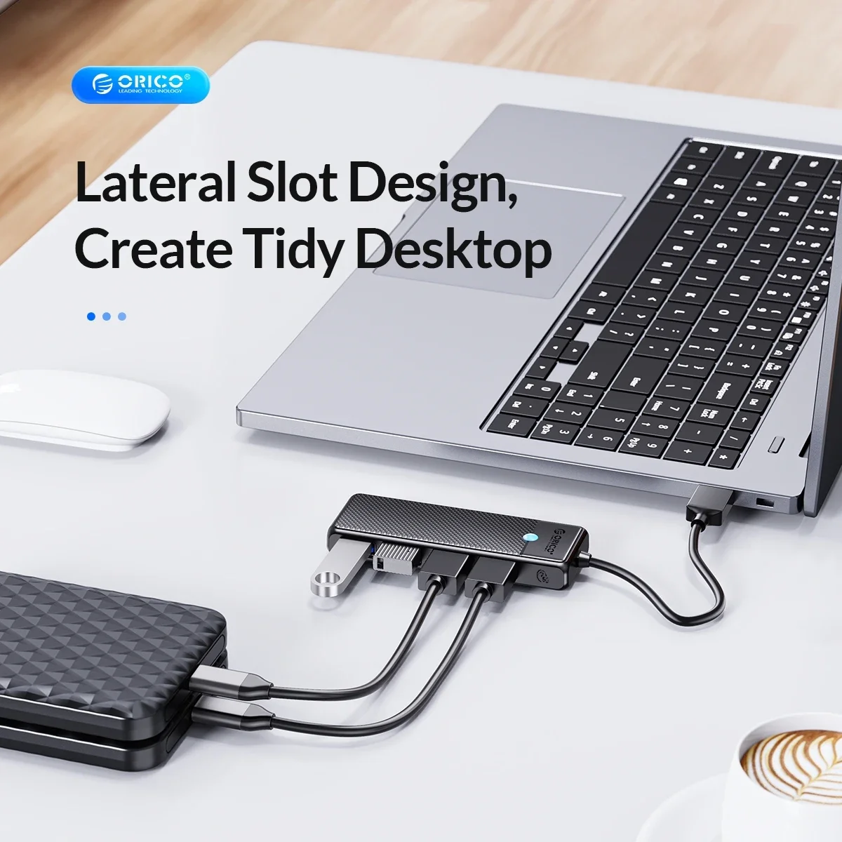 ORICO USB 3.0 HUB USB HUB Type C HUB 4-Port Splitter Adapter Expansion Dock Ultra-Slim OTG Adapter Laptop Accessories Computer