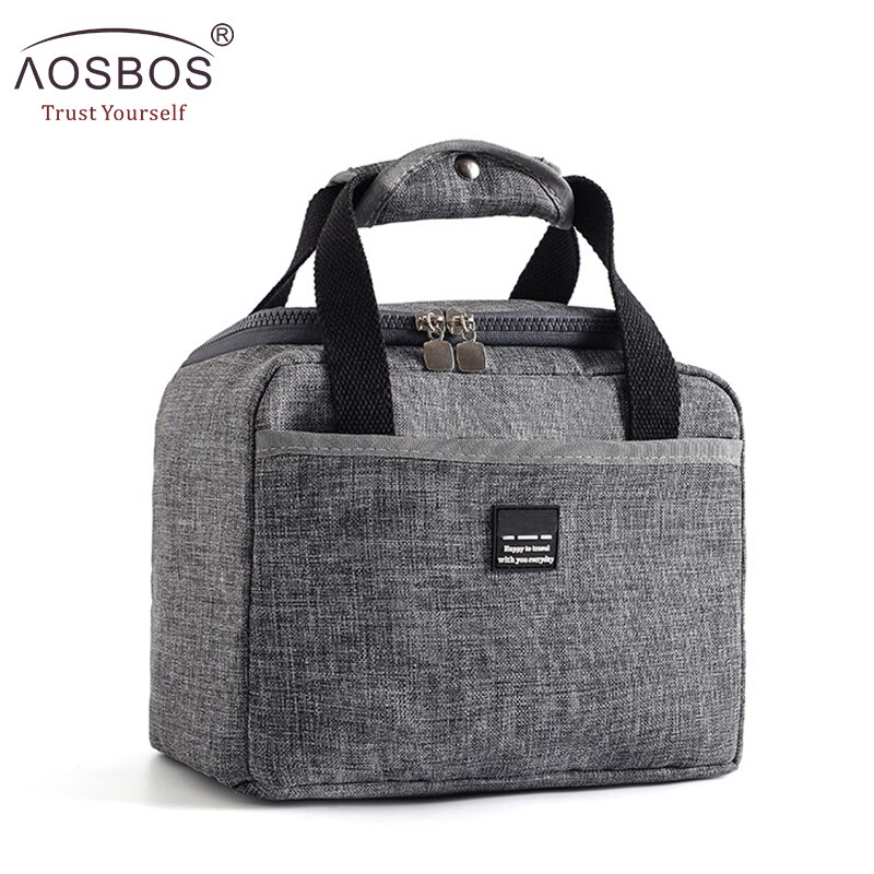 Aosbos-Bolso térmico bolsos para la comida para mujer y niño, Enfriador de Picnic a la , fiambrera con aislamiento, bolsas de mano para comida de viaje