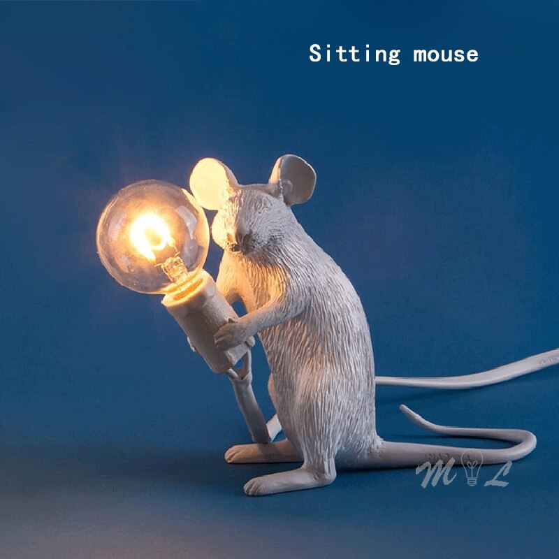 Maus Lampe Moderne Ratte Neben Lampe Kleine Mini Heimat Deko LED Nacht Lichter Dekorative Lampe Schreibtisch Lichter freundlicher Schlafzimmer Lampe e12