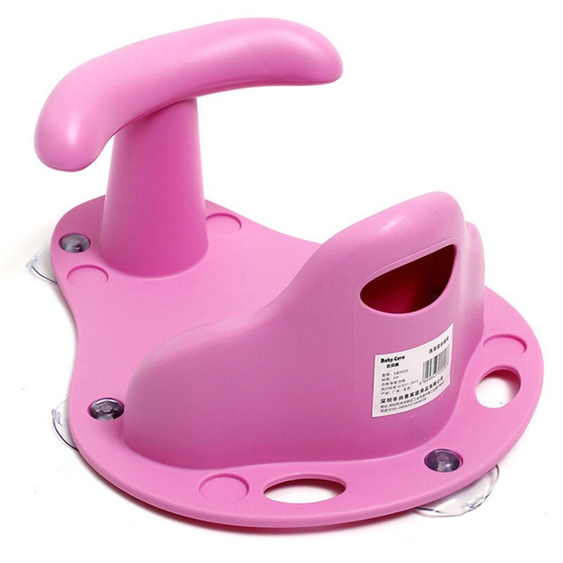 Asiento de bañera para bebé, almohadilla para bañera, silla de seguridad antideslizante, cuidado del bebé, asiento de baño, juguetes de lavado, cuatro colores, 37,5 cm: pink
