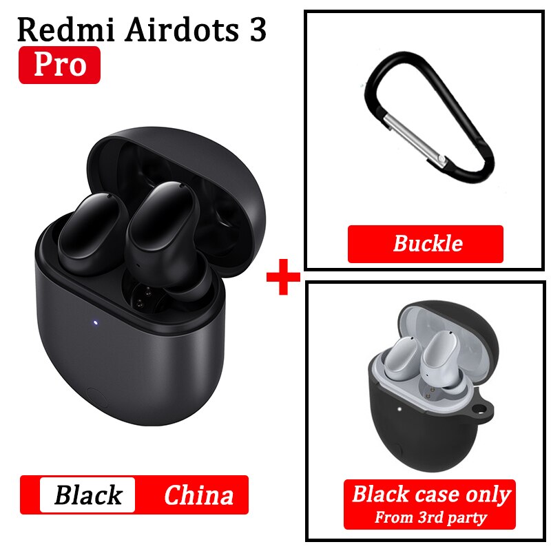 Xiaomi Redmi Buds 3 Pro TWS auricolare Bluetooth Redmi Airdots 3 Pro auricolare Wireless ANC IPX4 per K40 Note 10 Pro: black cn black case