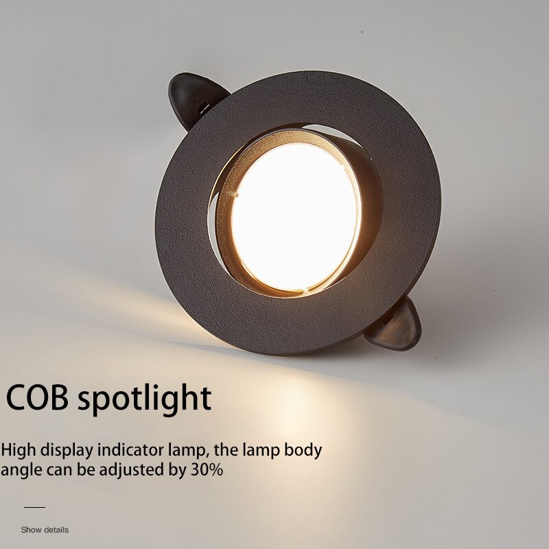 BRGT LED Recessed Spot Light Adjustable Downlight Dimming 5W 7W COB Aluminum Ceiling Lamp For Kitchen Home Indoor Lighting