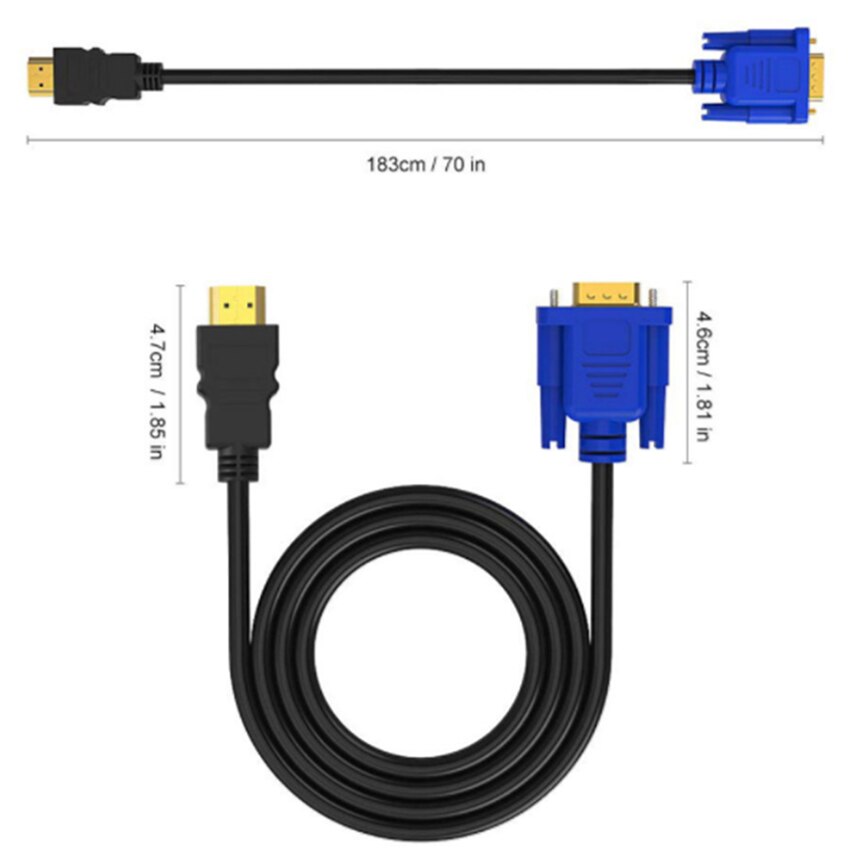 HDMI zu VGA HD Konverter Kabel Audio Kabel D-SUB Männlichen Video Adapter Kabel Blei HDTV PC Computer Monitor Für PC laptop TV