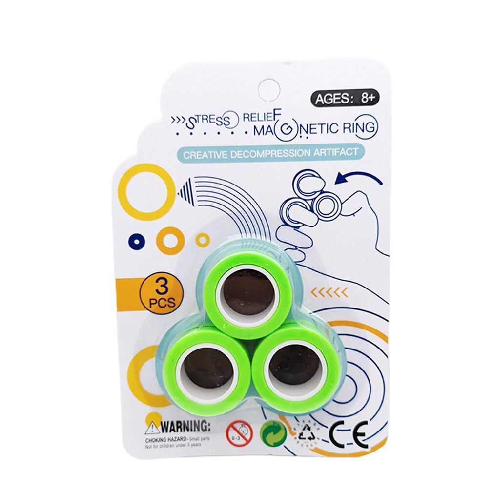 Anti-betonen Magnetische Ringe Magnetische Armbinde Ring Entpacken Spielzeug Magie Ring Requisiten Werkzeuge Dekompression spielzeug Magnetische Armbinde Ring: grün