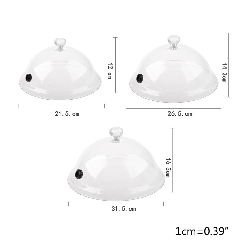 Thuis Roken Dome Cover Keuken Koken Rook Kap Acryl Rook Zetgroep Cloche Deksel Voor Roker Spuit Borden Kommen