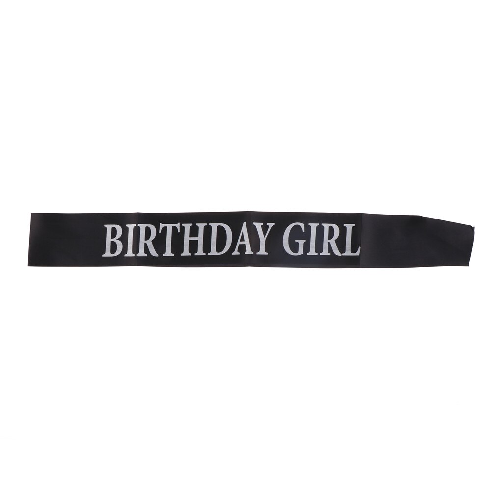 Cinta rosa de cumpleaños, 1 Uds., cintas negras de princesa para mujeres y niñas, accesorios para de feliz cumpleaños,: D