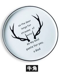 European Style Marble Plates Ceramic Dinner Set leaf printed Porcelain Dessert Plate Steak Salad Snack Cake Plates Tableware: C