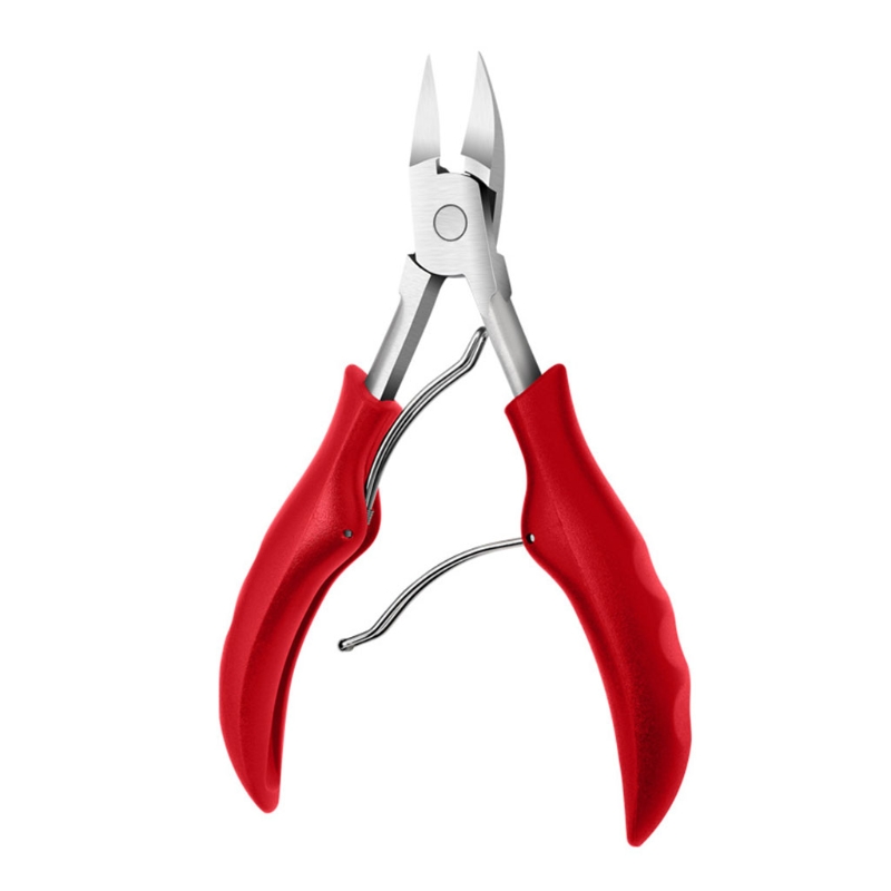 Podiatrist Toenail Clipper Thick Ingrown Toe Nail Clippers for Men Seniors Pedicure Clippers Toenail Cutter: Red