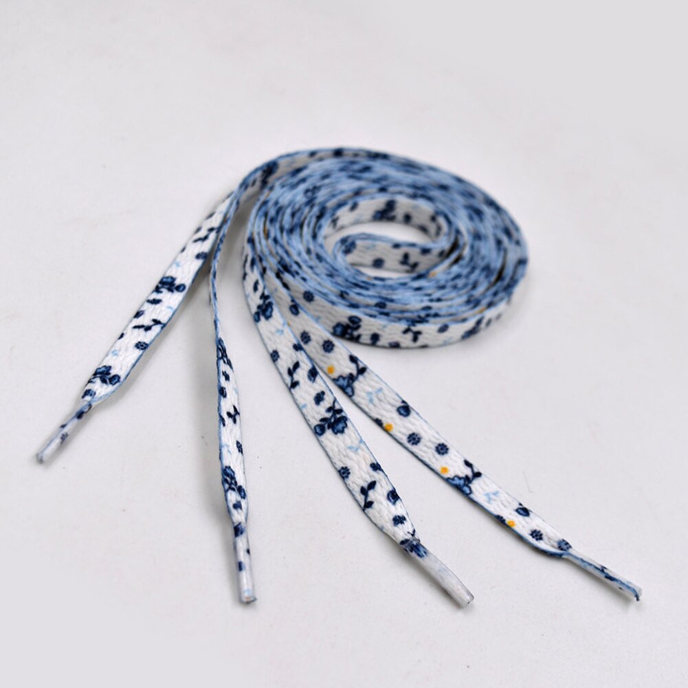 120cm flate skolisser for uformelle joggesko små freshe trykkserier skolisser polyester sko lisser mønster sport