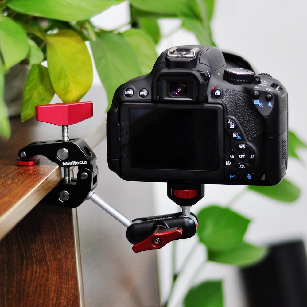 11" Adjustable Articulating Friction Magic Arm Clamp Holder Mount Kit for DSLR Mirrorless Action Camera Monitor Video Vlog Rig