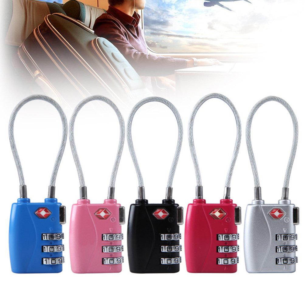 TSA719 3 Digit Password Lock Gym School Locker Security Lock Suitcase Luggage Coded Lock Cupboard Cabinet Locker Padlock