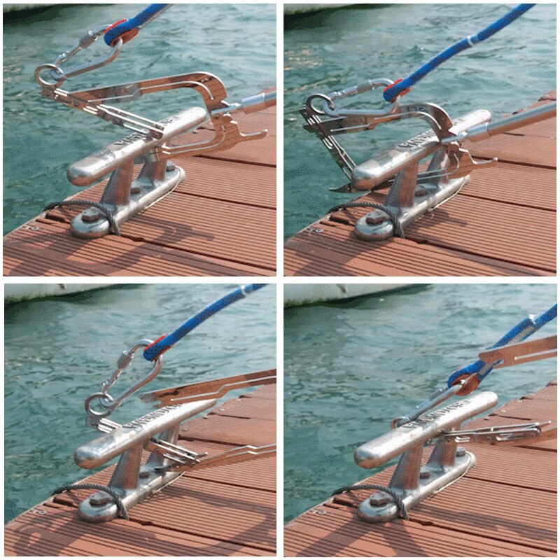 De Teepor Lange-Afstand Threader Einfacher Accessoriesteepol-Multipurpose Dock Haak Tool Unieke Desing Rvs