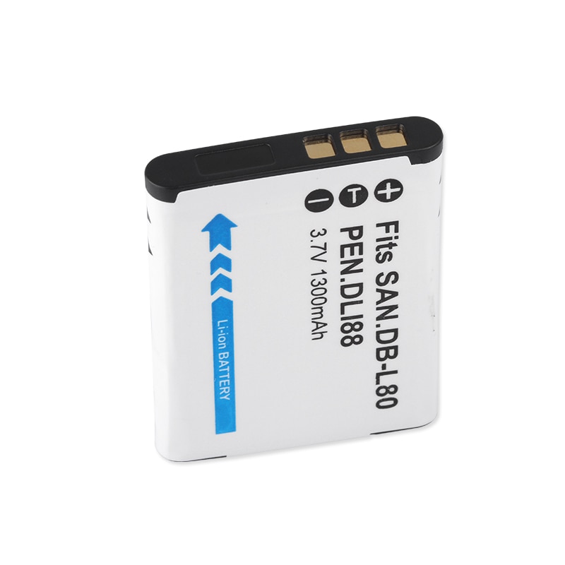 DINTO 1300mAh DB-L80 D-LI88 D LI88 DB-L80A DB-L80AU DBL80 DB L80 Camera Battery for Sanyo VPC-CG10 CG20 PENTAX VPC-CG88 CG100