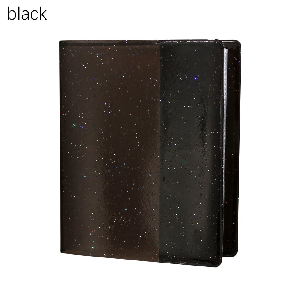 64 Pockets Mini Soft PVC Photo Collection Album Binders Cards Storage Albums Picture Case For 69cm Board Games Card Booklet: black