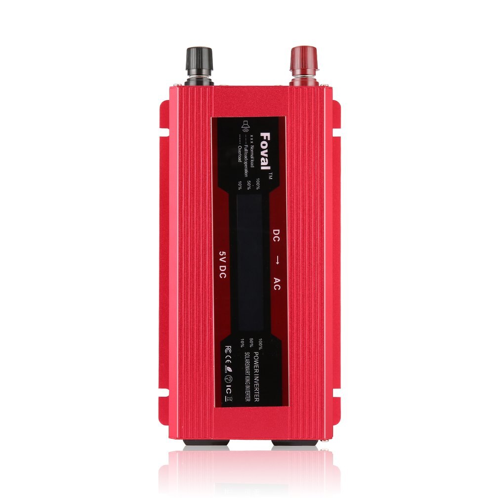 Protección Universal contra sobrecarga de cortocircuito inversor de energía Solar de coche DC 12/24V a AC 220V modificado convertidor de onda sinusoidal
