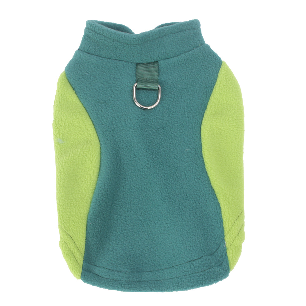 Gilet polaire pour chien, pull , veste polaire pour chien, vêtements d'hiver pour petits et moyens chiens, manteau par temps froid, vêtements pour animaux de compagnie: L / green