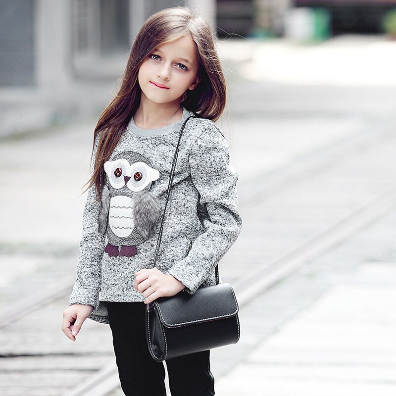 Maglione per Le Ragazze Scherza Il Bambino Girsl Maglie E Maglioni Pullover per L'inverno Autunno 2018 Vestiti Carino Gufo in Caldo Pile Foderato con La Chiusura Lampo