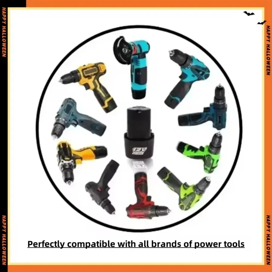 Batería de litio recargable, 12V, 4000mAh, universal, para destornillador eléctrico, taladro eléctrico, mini amoladora angular, herramientas eléctricas