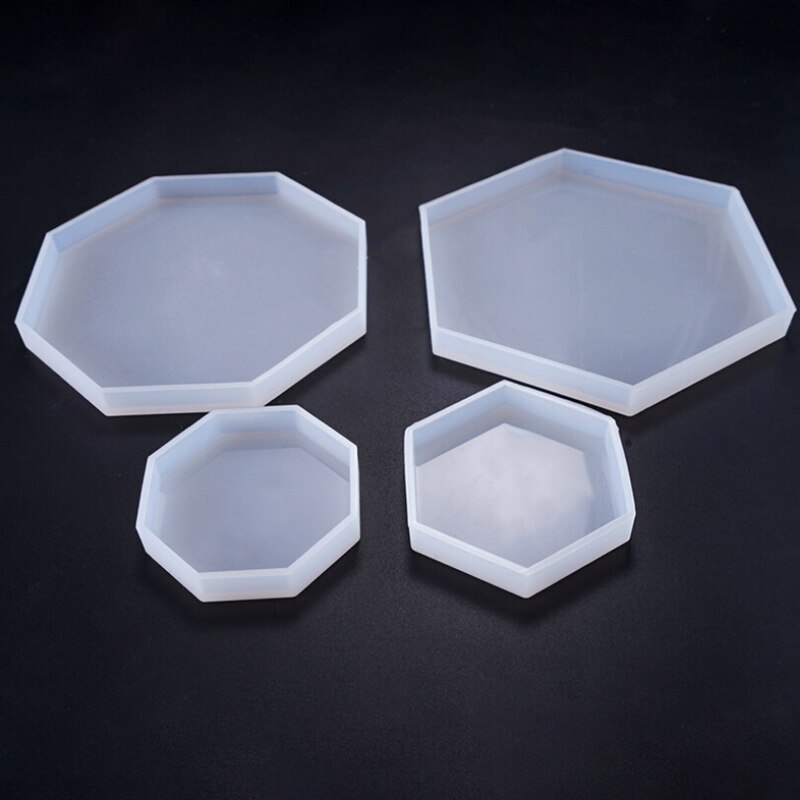 Siliconen Mal Diy Cup Mat Pad Handgemaakte Mallen Ambachten Epoxyhars Mal Geometrische Vorm Zeshoekige Vierkante Ronde Thermische Isolatie