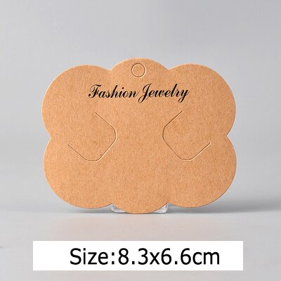 50PCS Blank Kraft Paper Jewelry Package Card Display Tool Earrings Necklace Choker Label Tag Diy Packaging Accessories: 5