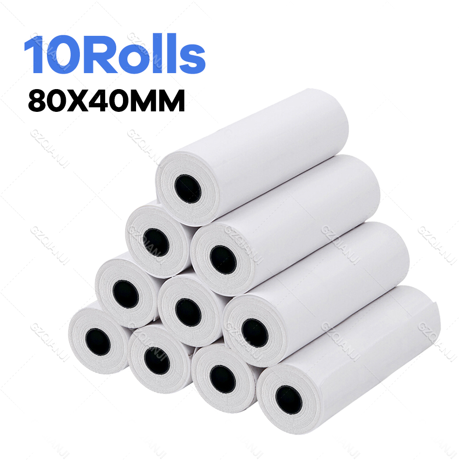 BPA free 80*30mm 40mm Thermal Receipt Paper for All Mini 3 inch Inkless Wireless Thermal POS Receipt Bill Printer Paper Roll: green