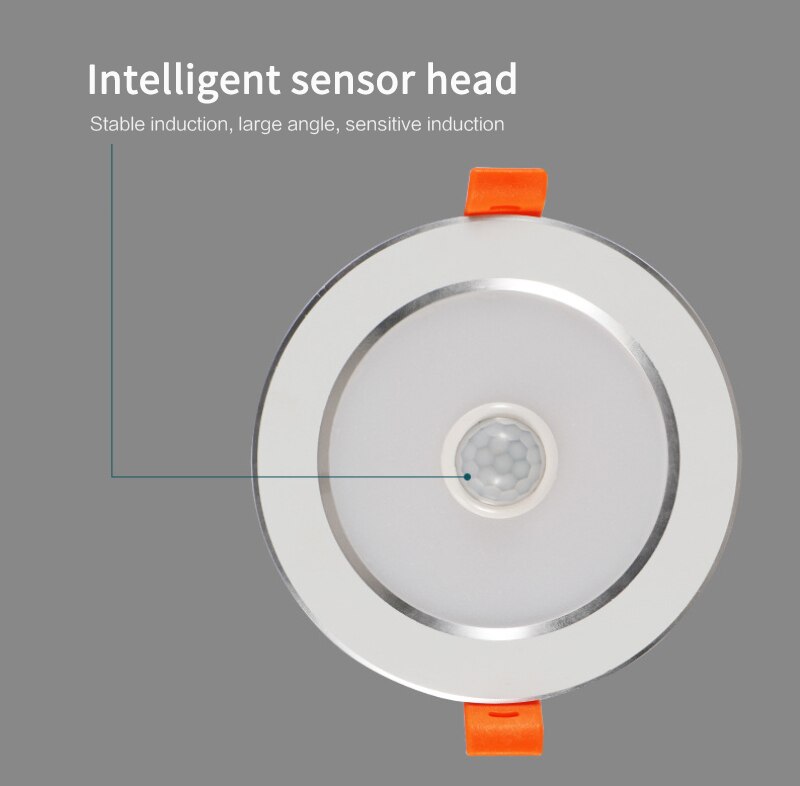 YX-9255S Moderne Led Kantelbaar Downlight Verzonken Ronde Plafond Spots 3W/5W/7W/8W Motion Sensor Auto Licht Lamp