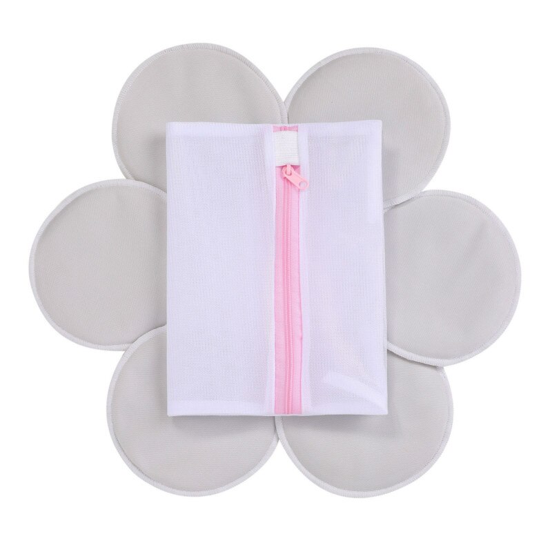 Reusable Soft Bamboo Breast Pad Nursing Pads Solid Color For Mum Washable Waterproof Pregnant 12cm,Bamboo Fabric Material Inner: RD60008