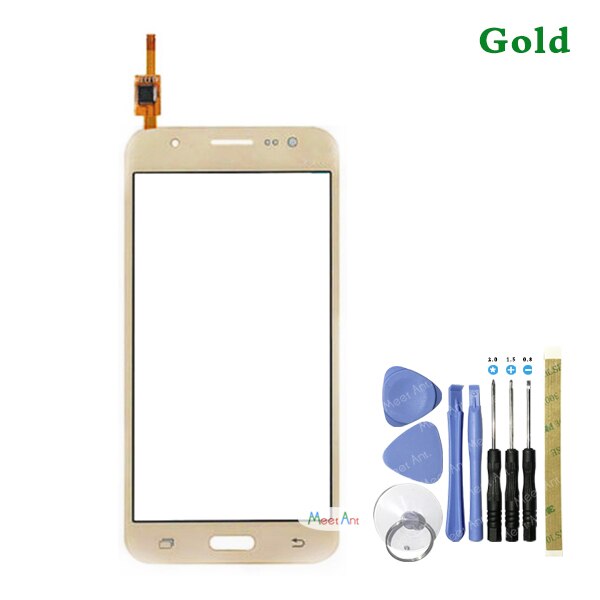 5,0 "Für Samsung Galaxis J5 J500 J5008F J5008 Touchscreen Digitizer Sensor Äußehe Vorderseite Glas Objektiv Tafel: gold mit Tool