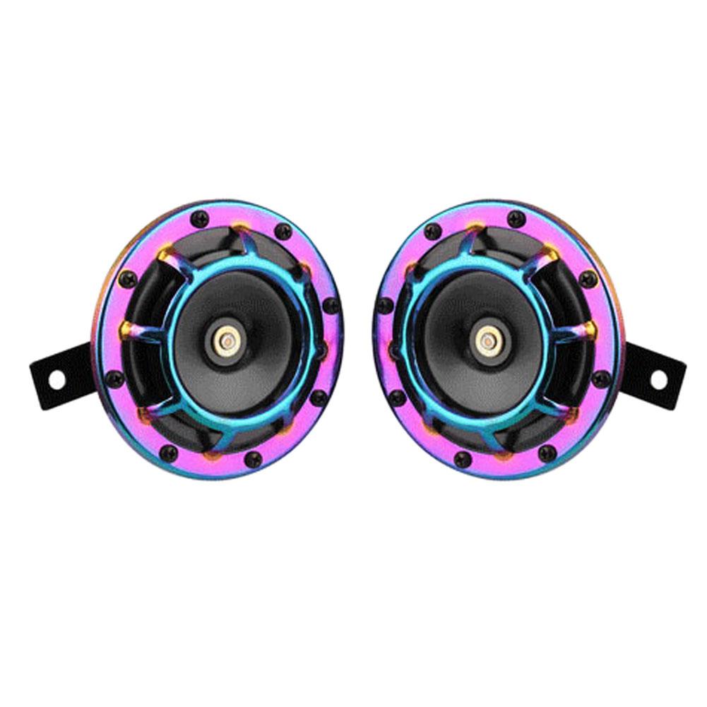 1 Pair 12V Waterproof Car SUV Truck High Low Tone Super Loud Horn Loudspeaker S: Multi