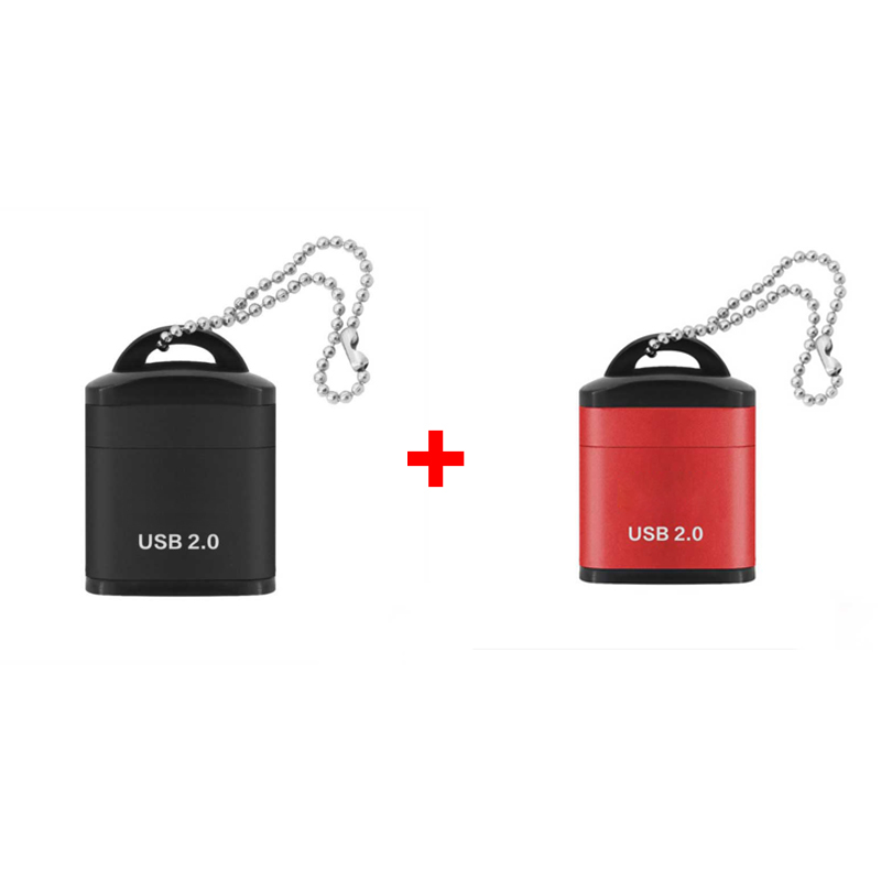 Mini High Speed USB 2.0 Card Reader TF Micro SD Memory Card Adapter For PC Computer Laptop Notebook Car Micro SD Card Reader: Matte Black