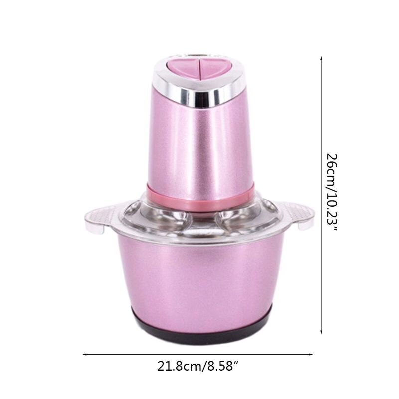 Electric multi-function meat grinder, 2L stainless steel food shredder for meat