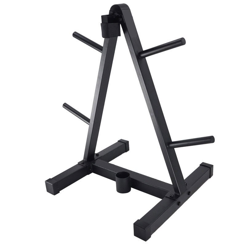 Universal Floor Barbell Plaat Rack Ruimte-Efficiënte Gewicht Disc Opslag Houder Barbell Beugel Thuis Fitness Halter Platen Frame: Default Title