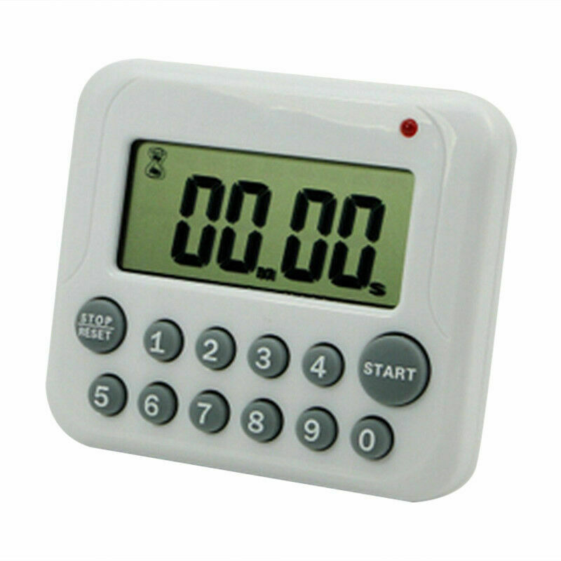 Kitchen LED Digital Screen Timer Gray Button Strictly Control Cooking Baking Time One Minute Countdown Reminder Timer