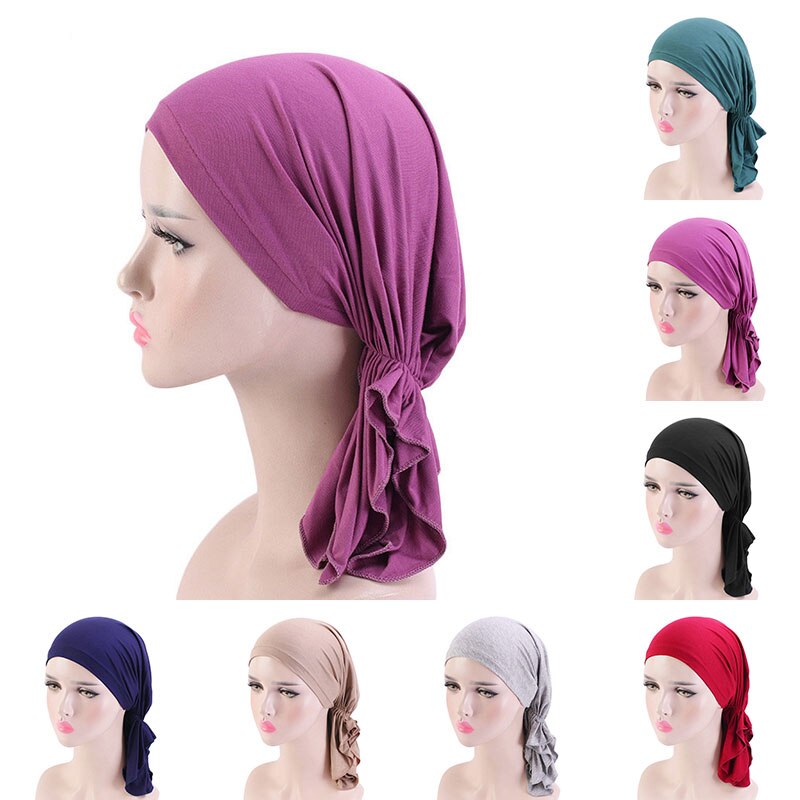 Katoenen slaapmuts haarkapje hoed hoofdbedekking tulband hoofddoek effen chemo muts slaapmuts hoofddoek vrouwen