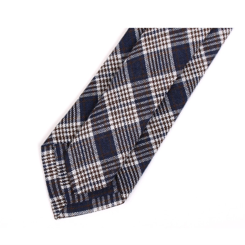 Brand Men's Nary Blue 6CM Tie Classic Plaid Ties for Men Business Suit Work Neck Tie Formal Necktie