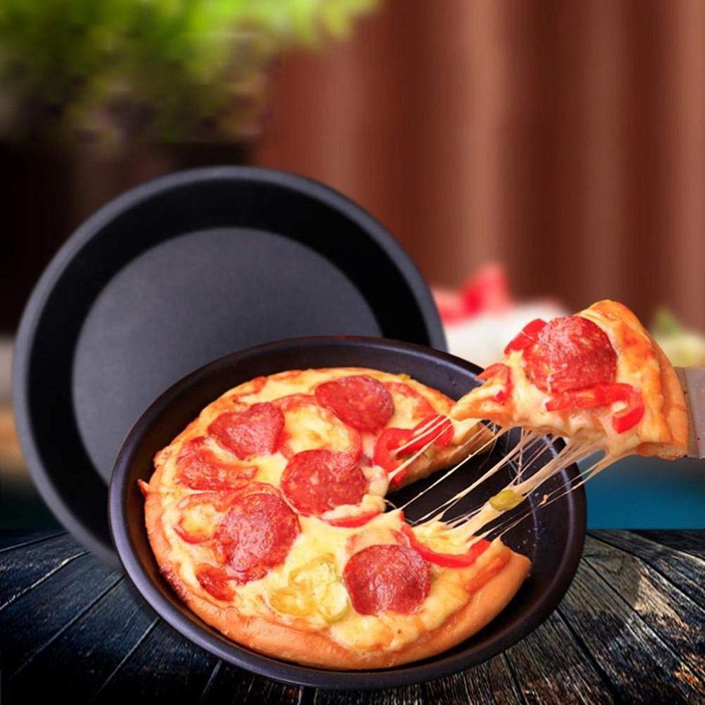 Premium Non-stick Pizza Pan Bakvormen Carbon Staal Pizza Plaat Ronde Diepe Schotel Pizza Pan Tray Mold Mould Bakken gereedschap