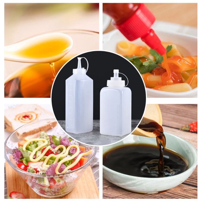 800ml Squeeze Bottle Jam Tomato Salad Sauce Dispenser Condiment Dressing Ketchup 37MF