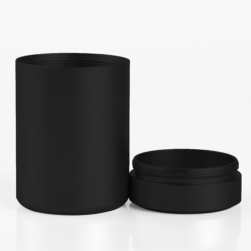 Rvs Mini Thee Blikjes Luchtdicht Geur Proof Container Kruid Stash Pot Thee Koffie Opbergdoos Thee Caddies Doos: black