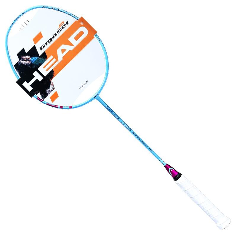 HEAD T100 super light 4U full carbon fiber badminton racket Badminton Racquet Raquette De Badminton: T100 blue