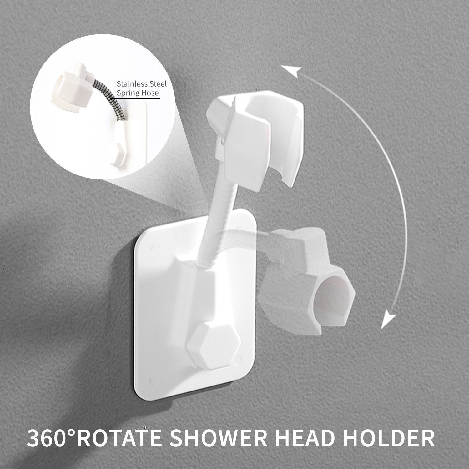 Universal Adjustable Shower BracketBathroom Strong Vacuum Suction Cup Shower Holder Wall Mounted Hand Shower Bathroom Accessory