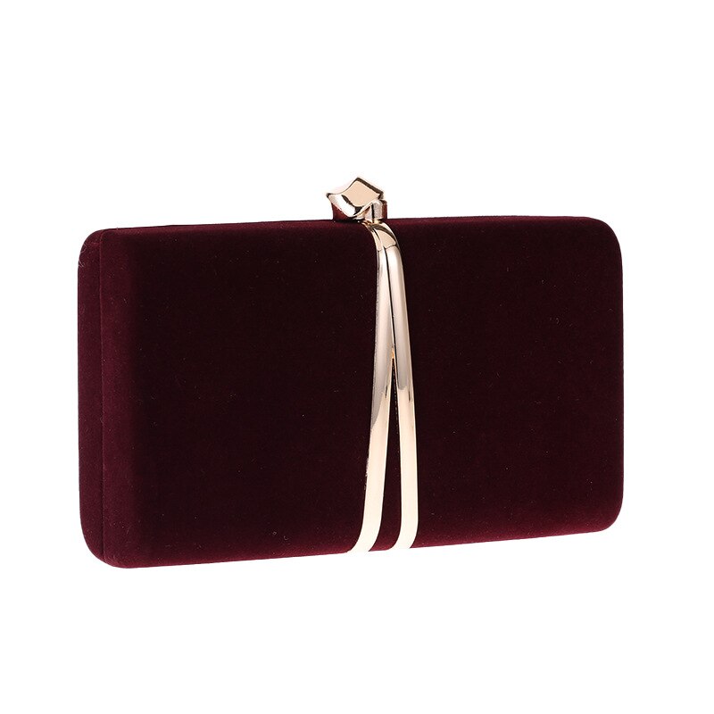 Luxy Moon Women's Evening Clutch Bag Vintage Ladies Hand Bag Wedding Party Purse For Bridal Chain Shoulder Bag ZD1522: Wine Red