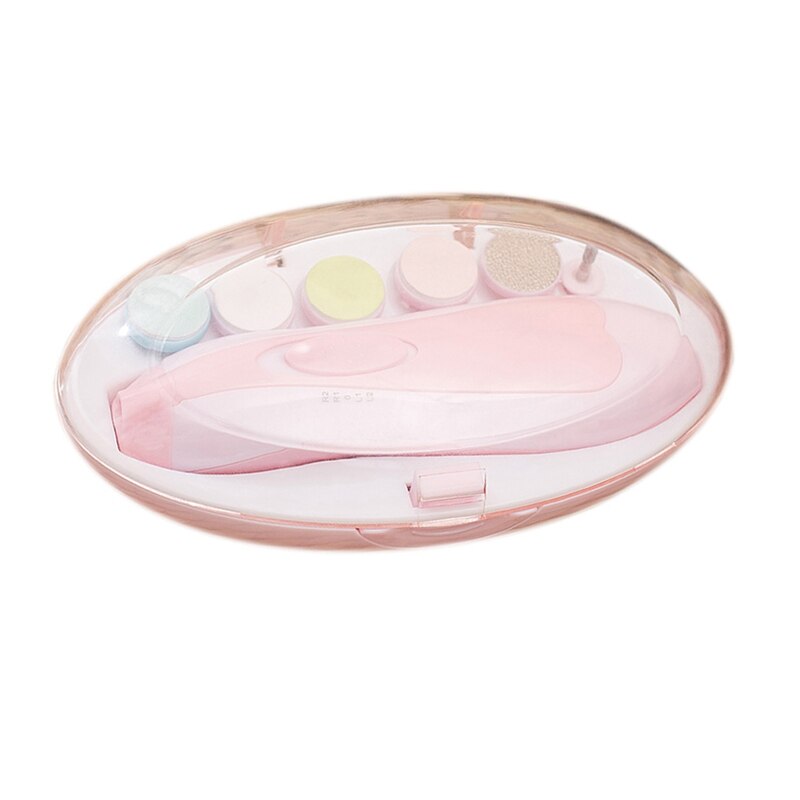 Baby Nagel Bausatz, Baby Nagel Trimmer Datei elektrisch mit LED hell + Safty Baby Nagel Schere, Baby Bausatz Pflege neugeboren: Rosa