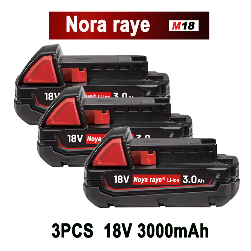 For Milwaukee M18 M12 Power Tool Battery XC 12v 18v 3Ah 5Ah 6Ah 9Ah M18B5 48-11-1815 48-11-1860 M18B2 M18B4 M18B5 Battery Packs
