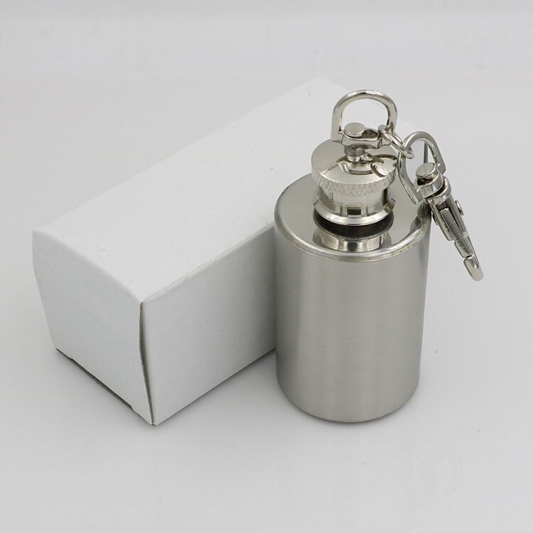 ABOOFAN 2oz 56ml Roestvrijstalen Heupfles Met Sleutelhanger Lekvrije
