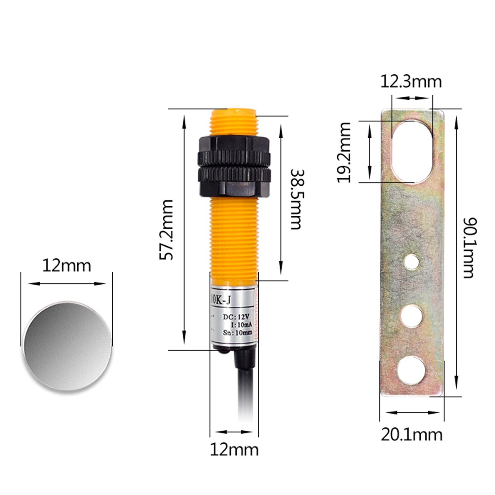 5- stelliger digitaler elektronischer zählerstanzer mit magnetischem induktivem näherungsschalter, weiß