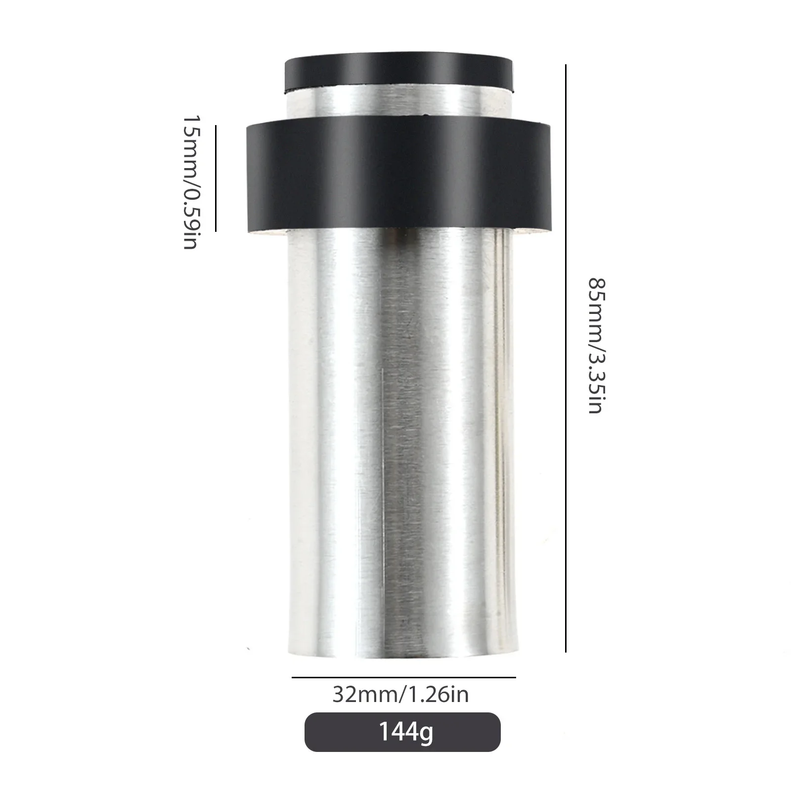 Tope de puerta silencioso de acero inoxidable, Tope de puerta cilíndrico anticolisión montado en la pared, para puertas de azulejos de cerámica, vidrio y madera, 1 unidad: Rojo