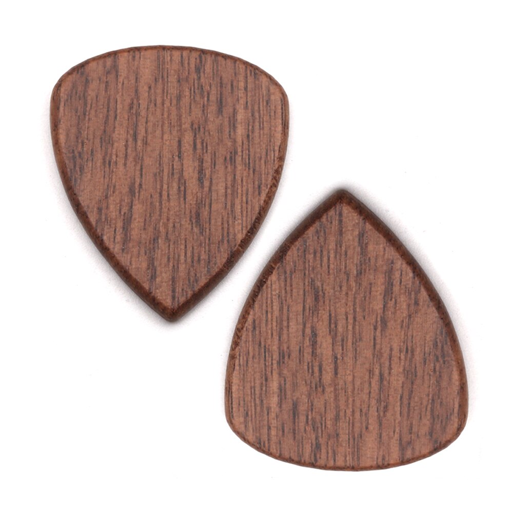 Guitar Picks Iron Pick Box Holder Collector with 4pcs Different Wood Picks Mediator for Guitar Accessories & Parts guitar tool: Style7 Black Walnut