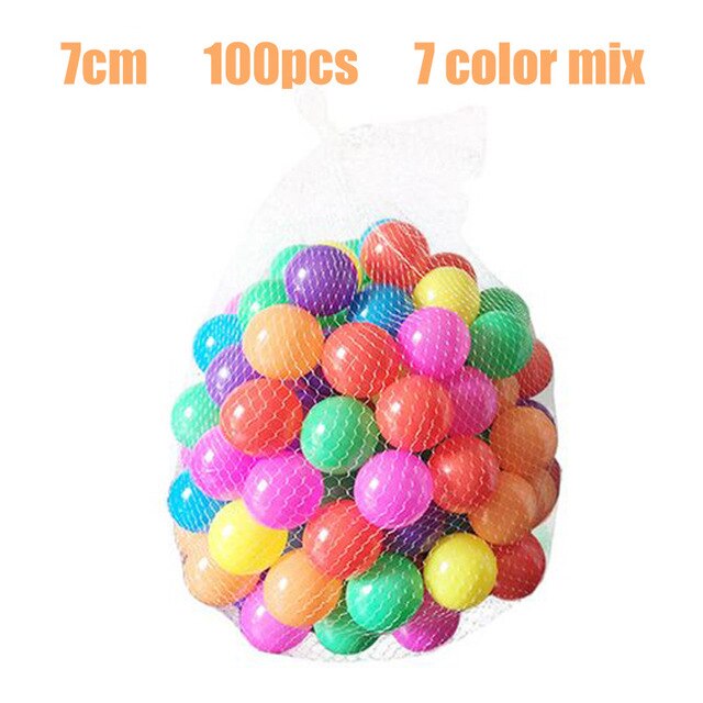 100/200Pcs Baby Ball Pool 5.5/7cm Colorful Ball Sensory Toys Soft Plastic Ocean Balls For Children's Playpen Kids Funny Toy: 7cm 100Pcs 7colour